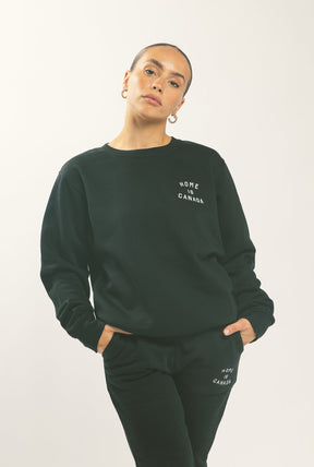 Home is Canada Crescent Crewneck - Black