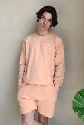 Home is Canada Crescent Fleece Short - Prairie Sunset