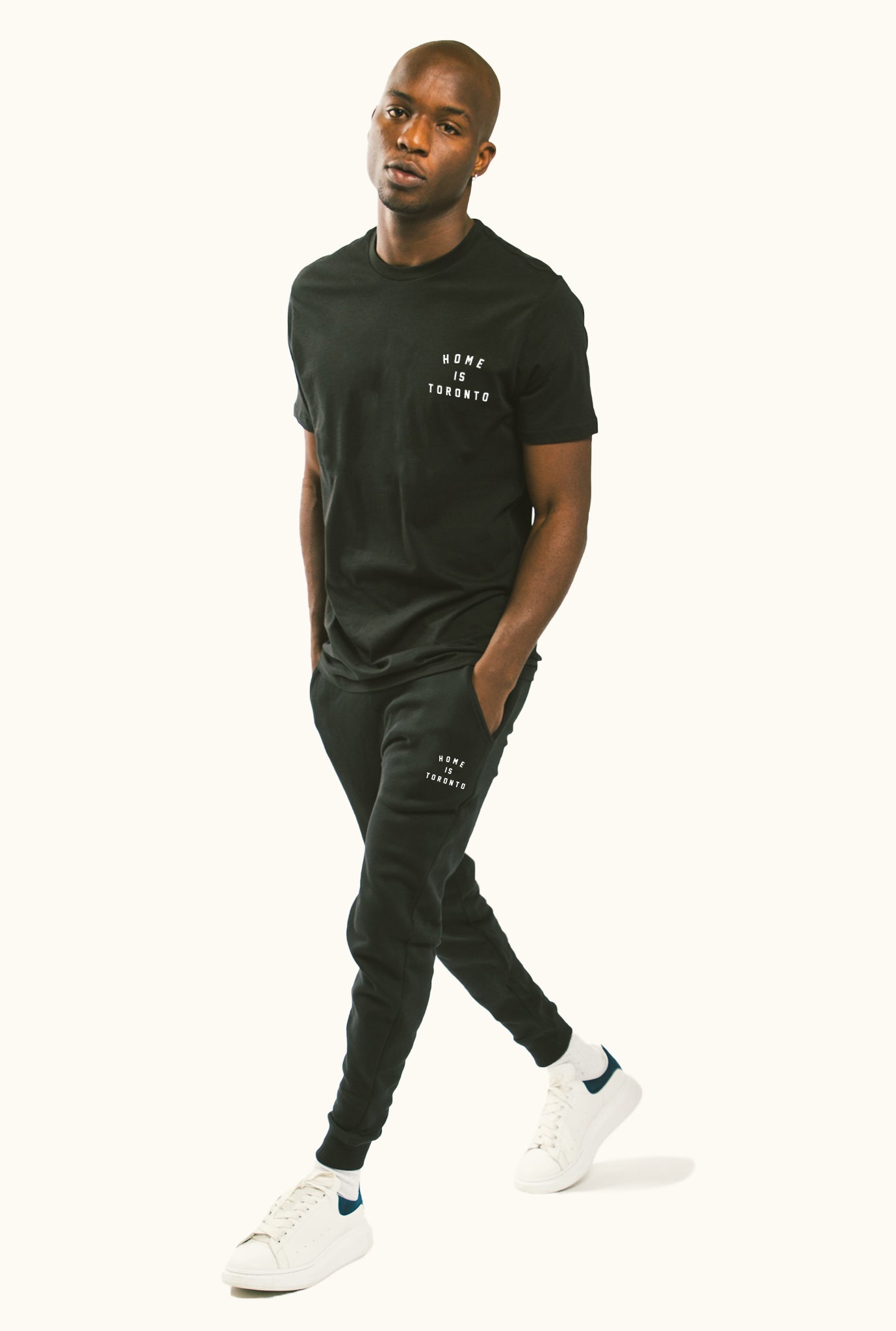 Home is Toronto Crescent T-Shirt - Black