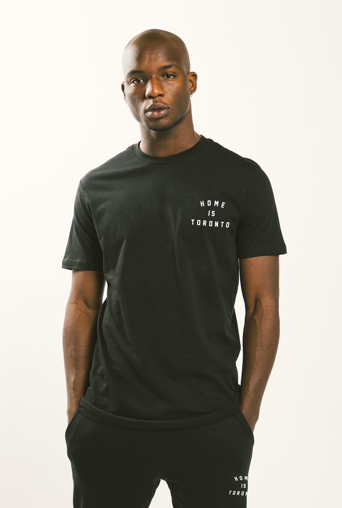 Home is Toronto Crescent T-Shirt - Black