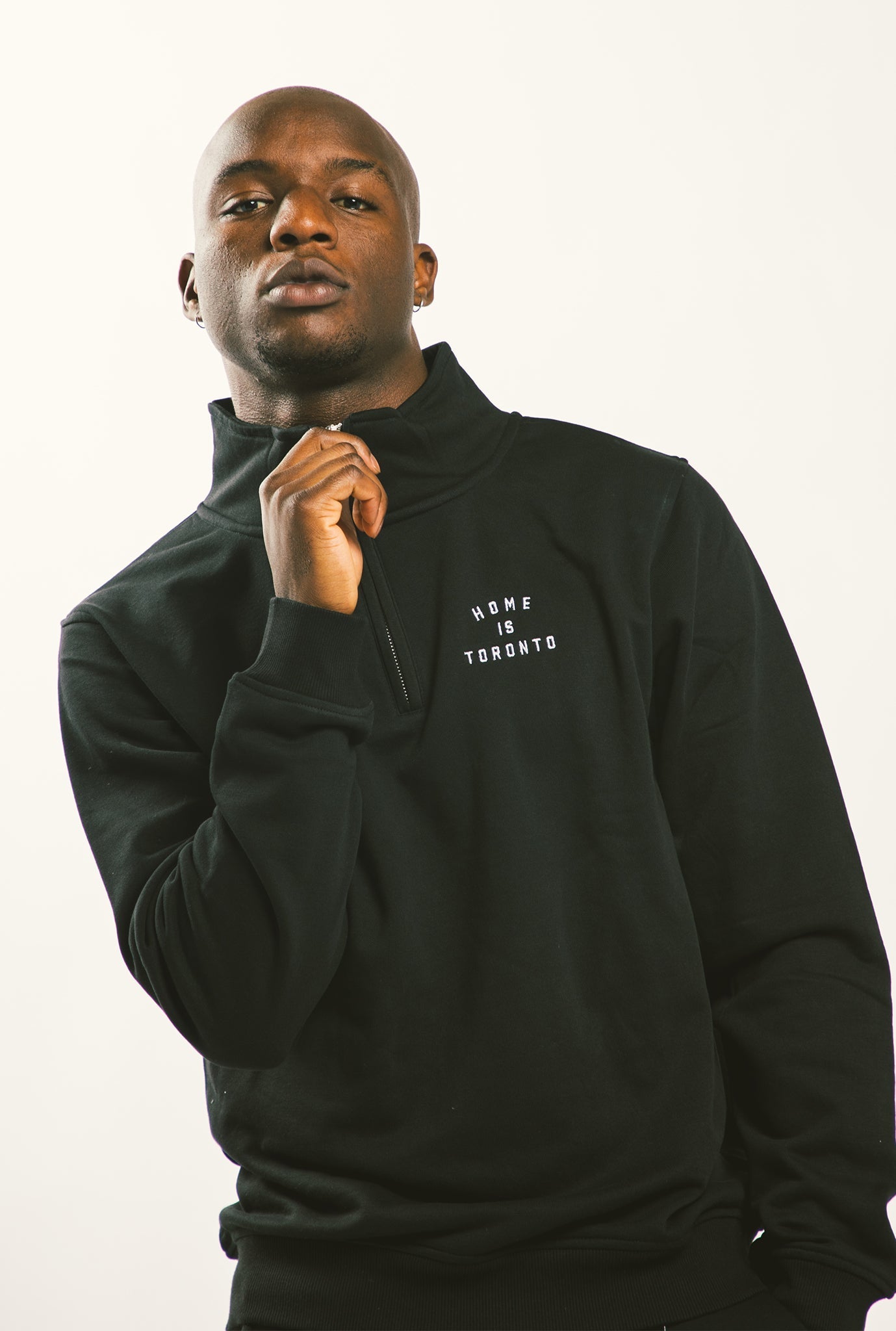 Home is Toronto Crescent 1/4 Zip - Noir
