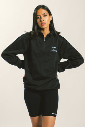 Home is Toronto Crescent 1/4 Zip - Noir