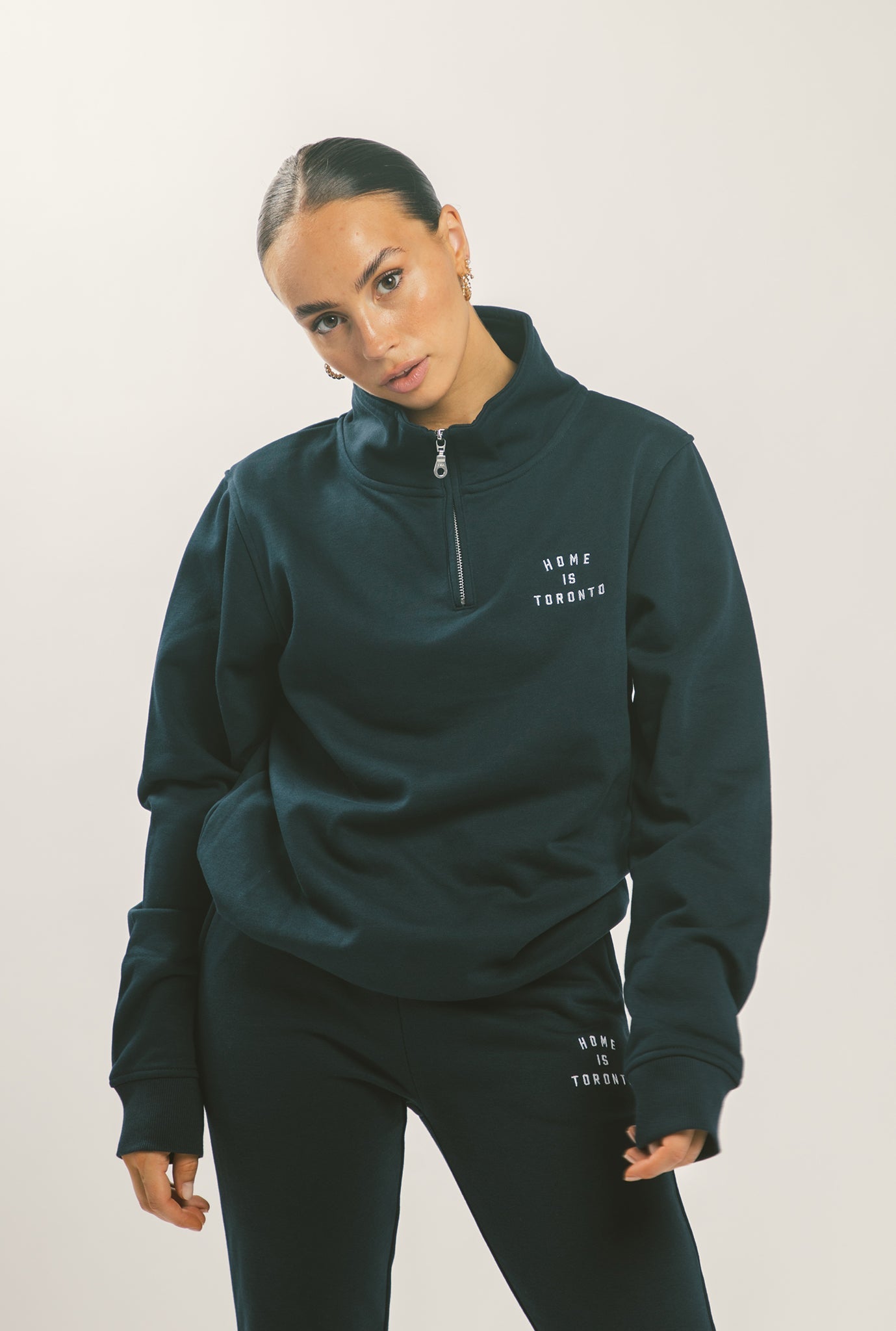Home is Toronto Crescent 1/4 Zip - Navy