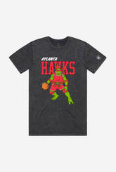 P/C x TMNT Atlanta Hawks Stonewash T-Shirt - Black