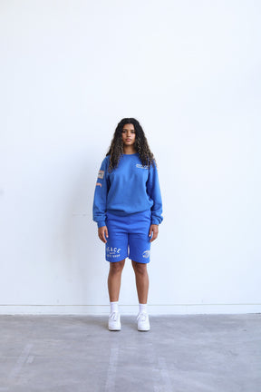 Peace Auto Shop Fleece Shorts - Royal