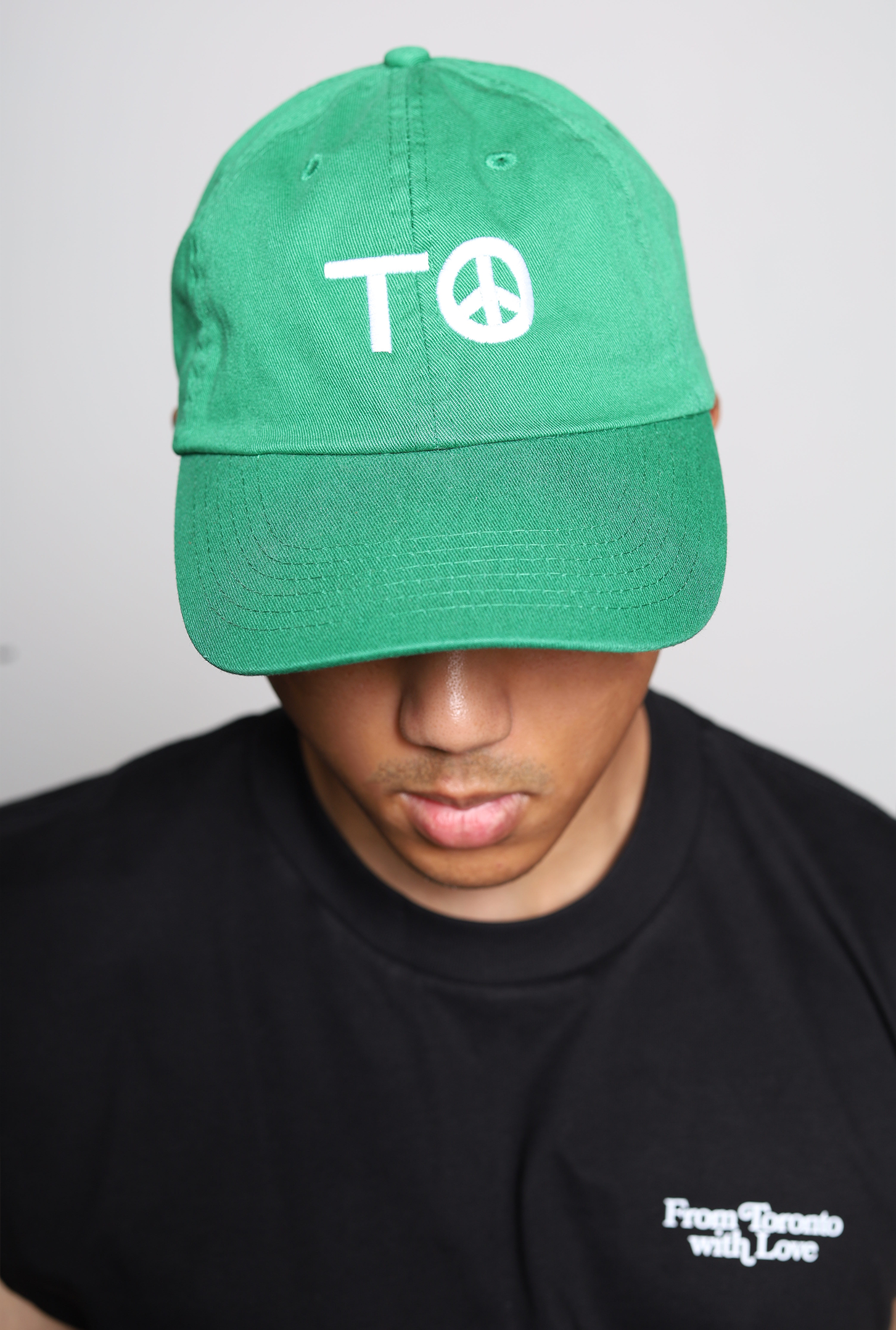 "TO" Peace Sign Dad Cap - Kelly Green