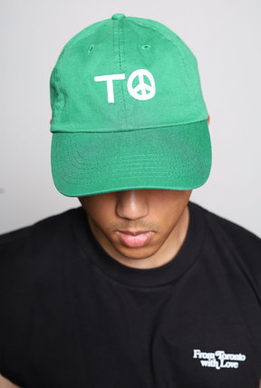"TO" Peace Sign Dad Cap - Kelly Green