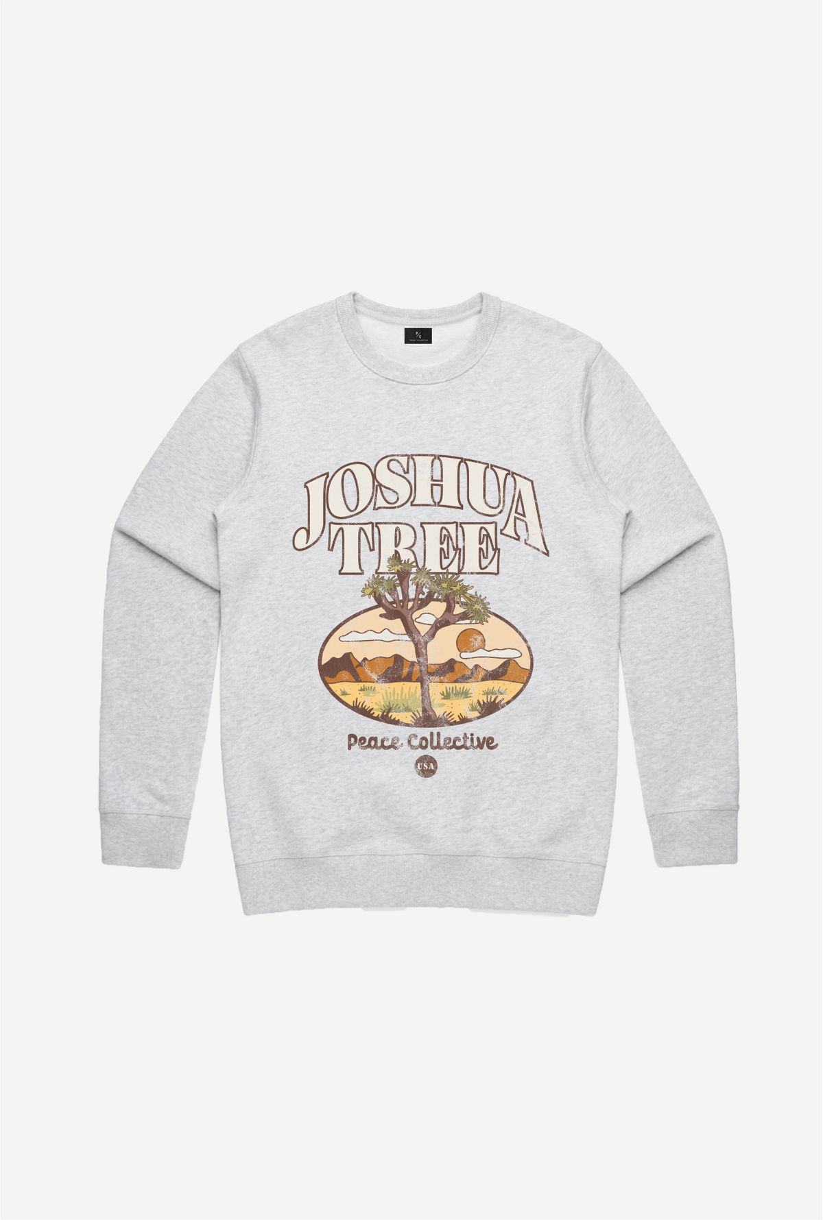 Joshua Tree  Post Card Crewneck - Ash