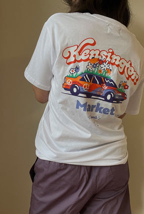 T-Shirt Kensington Market Car - Blanc