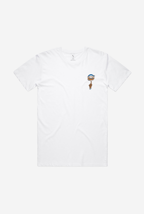 T-Shirt New York Knicks Spinning Ball - Blanc