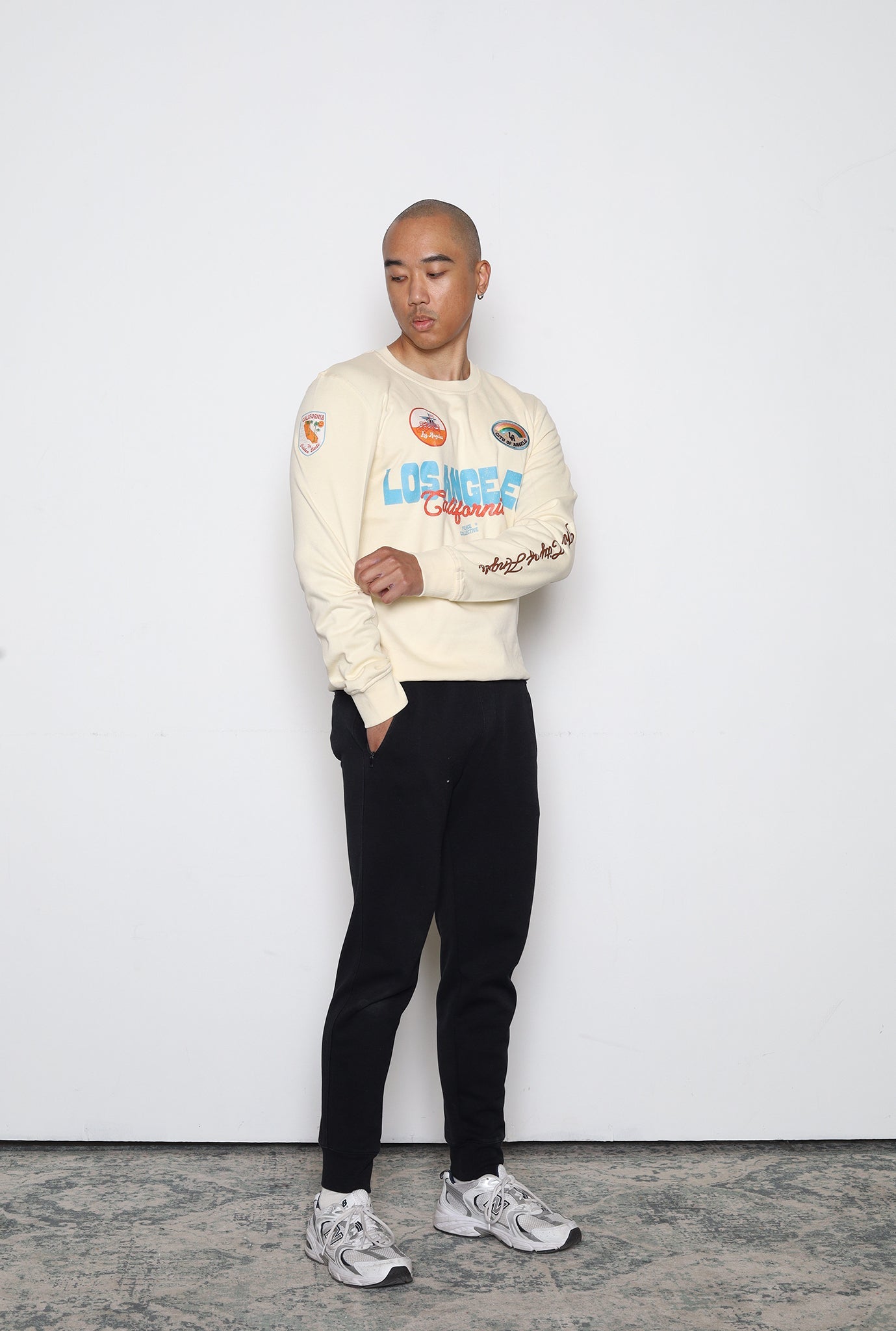 Los Angeles California Patch Crewneck - Ivory