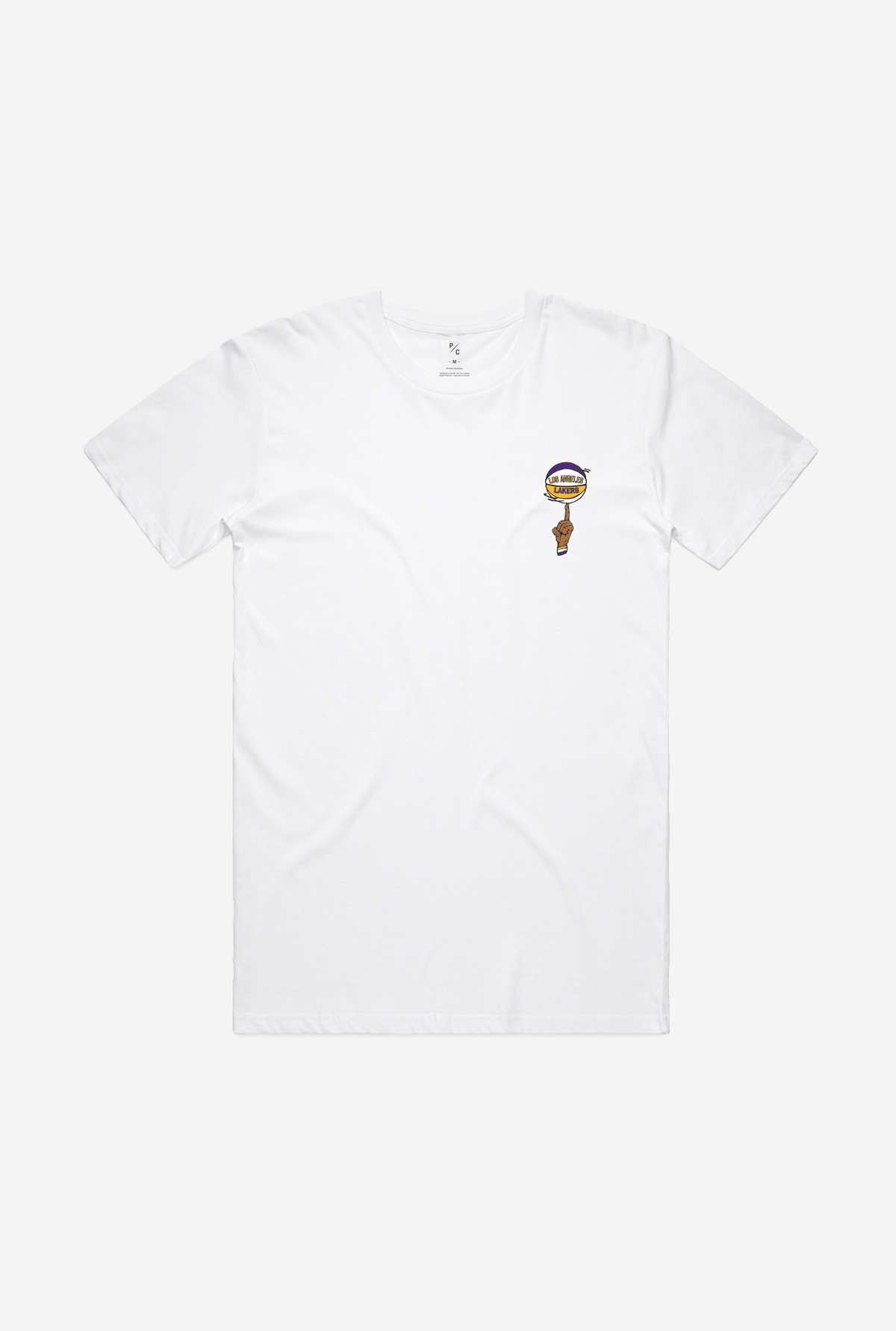 Los Angeles Lakers Spinning Ball T-Shirt - White