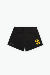 San Diego Padres Women's Fleece Shorts - Black