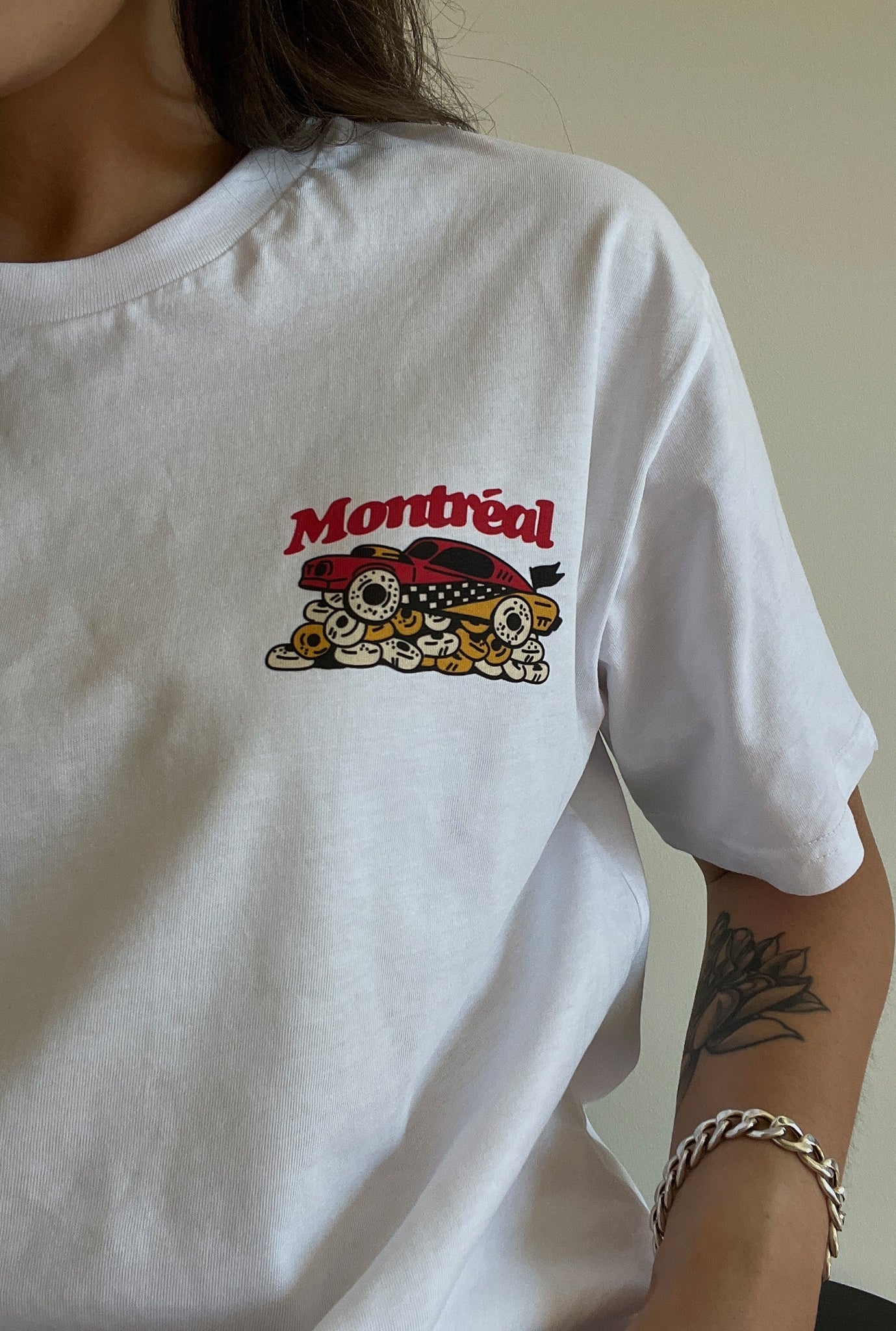 T-shirt Grand Prix Bagel Shop de Montréal - Blanc