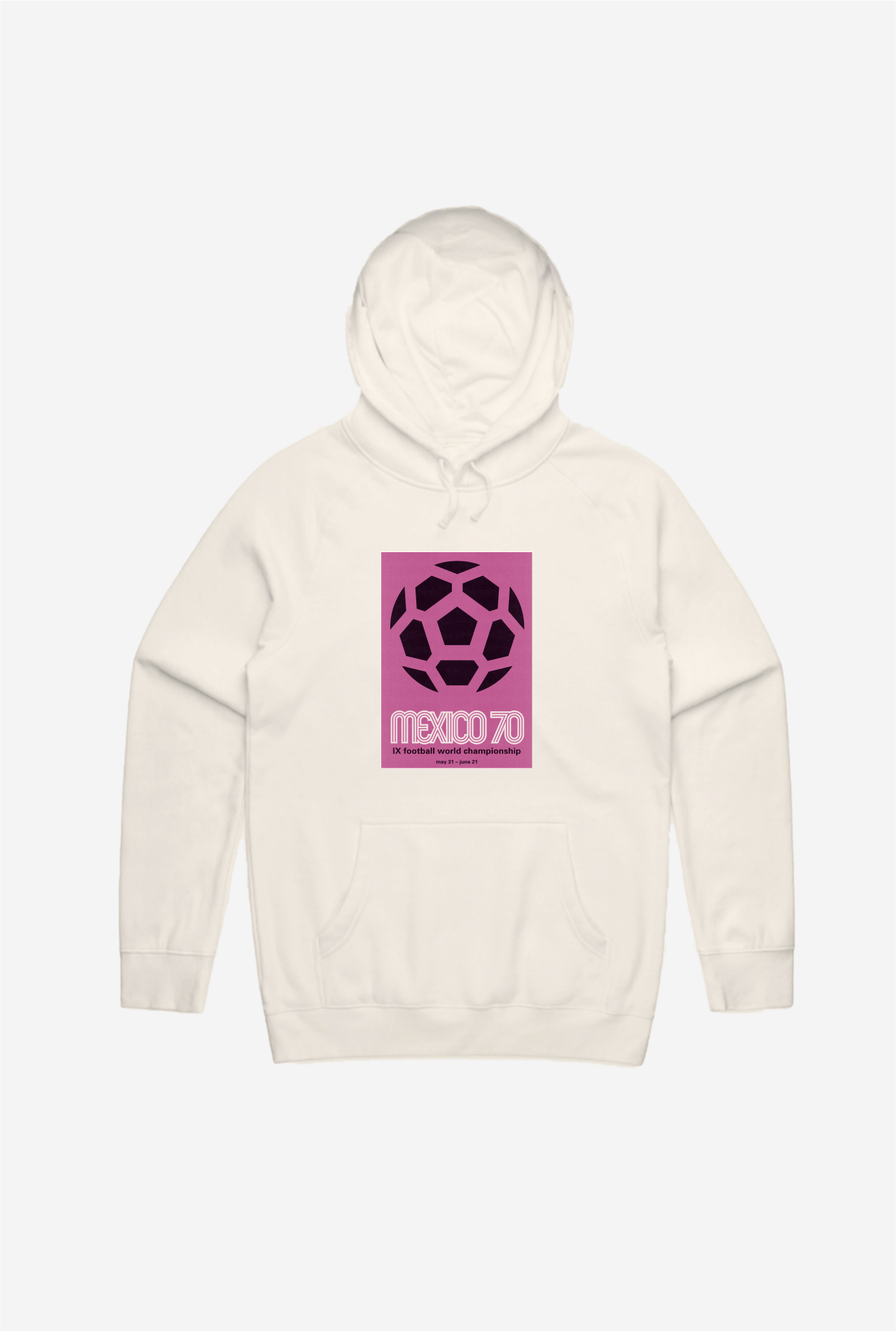 FIFA World Cup Mexico 1970 World Cup Poster Hoodie - Ivory