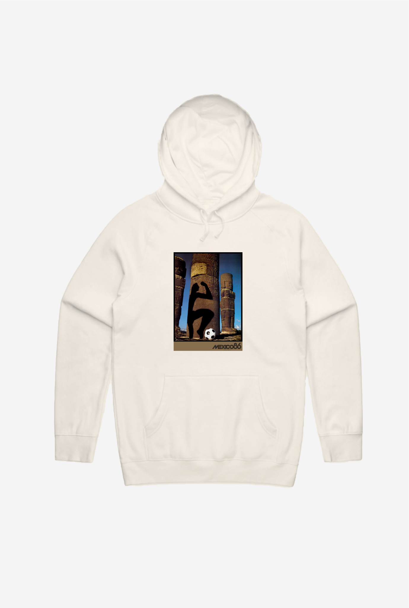 Sweat à Capuche Affiche Coupe du Monde Mexique 86 - Ivoire