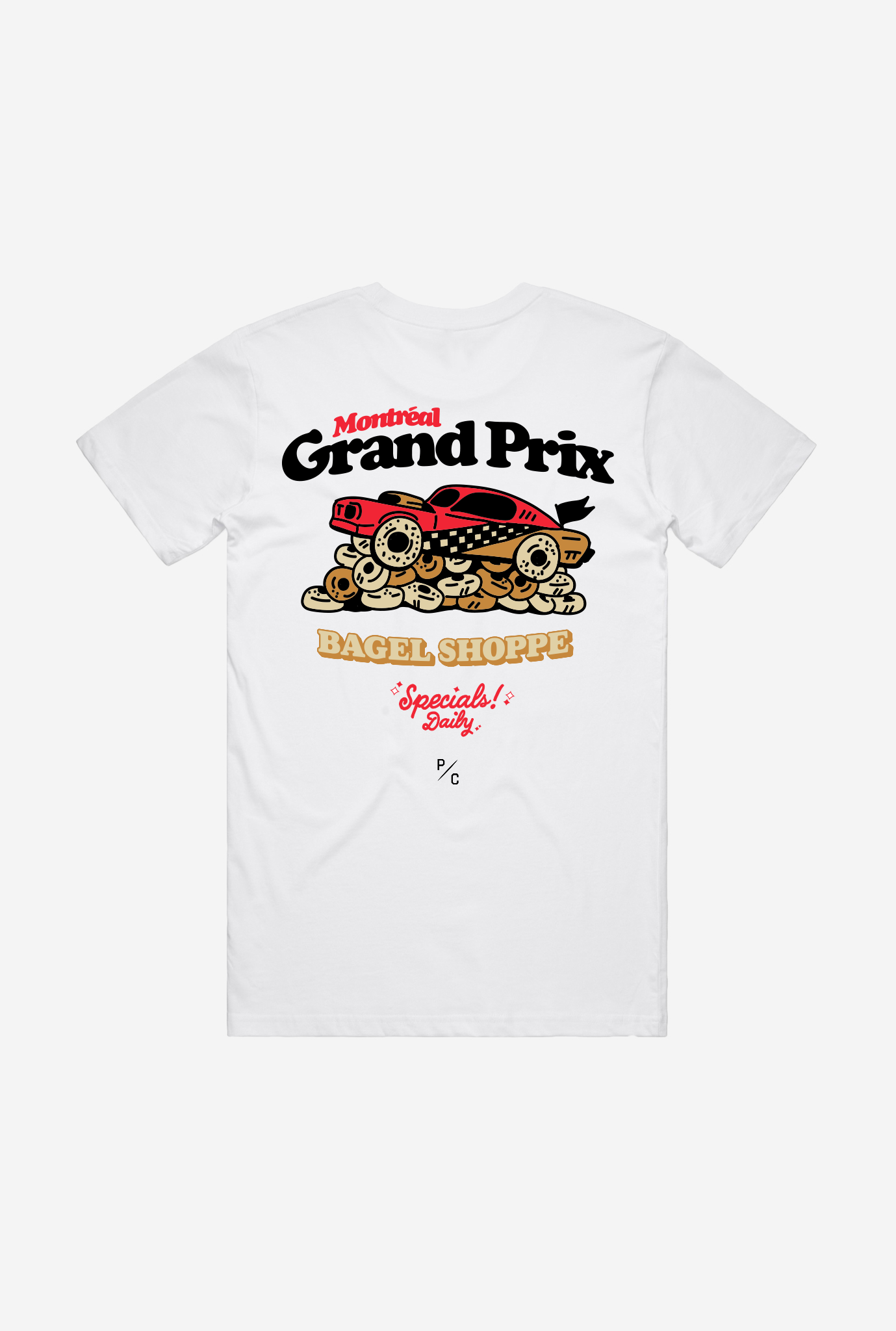 T-shirt Grand Prix Bagel Shop de Montréal - Blanc
