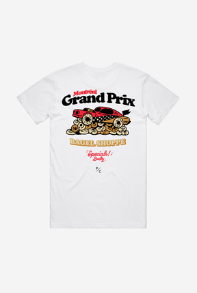T-shirt Grand Prix Bagel Shop de Montréal - Blanc