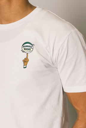 Milwaukee Bucks Spinning Ball T-Shirt - White