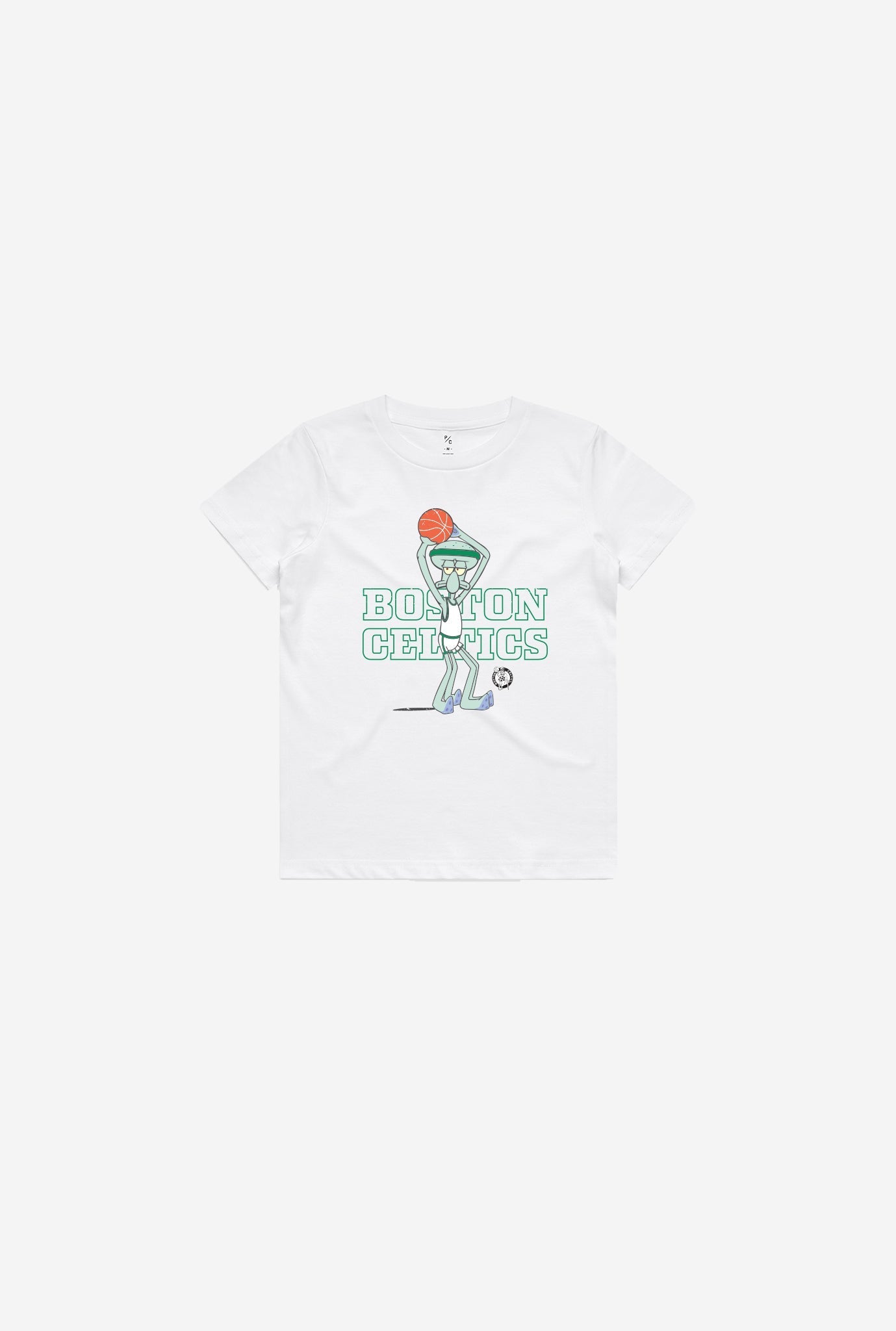 Boston Celtics Squidward Kids T-Shirt - White