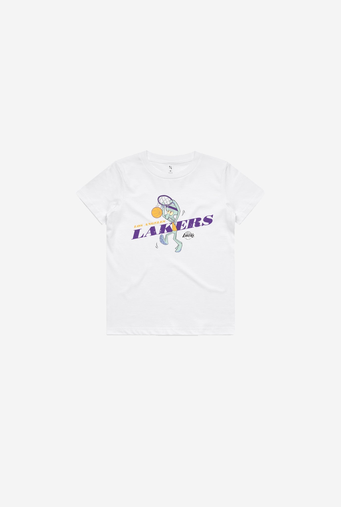 Los Angeles Lakers Squidward Kids T-Shirt - White