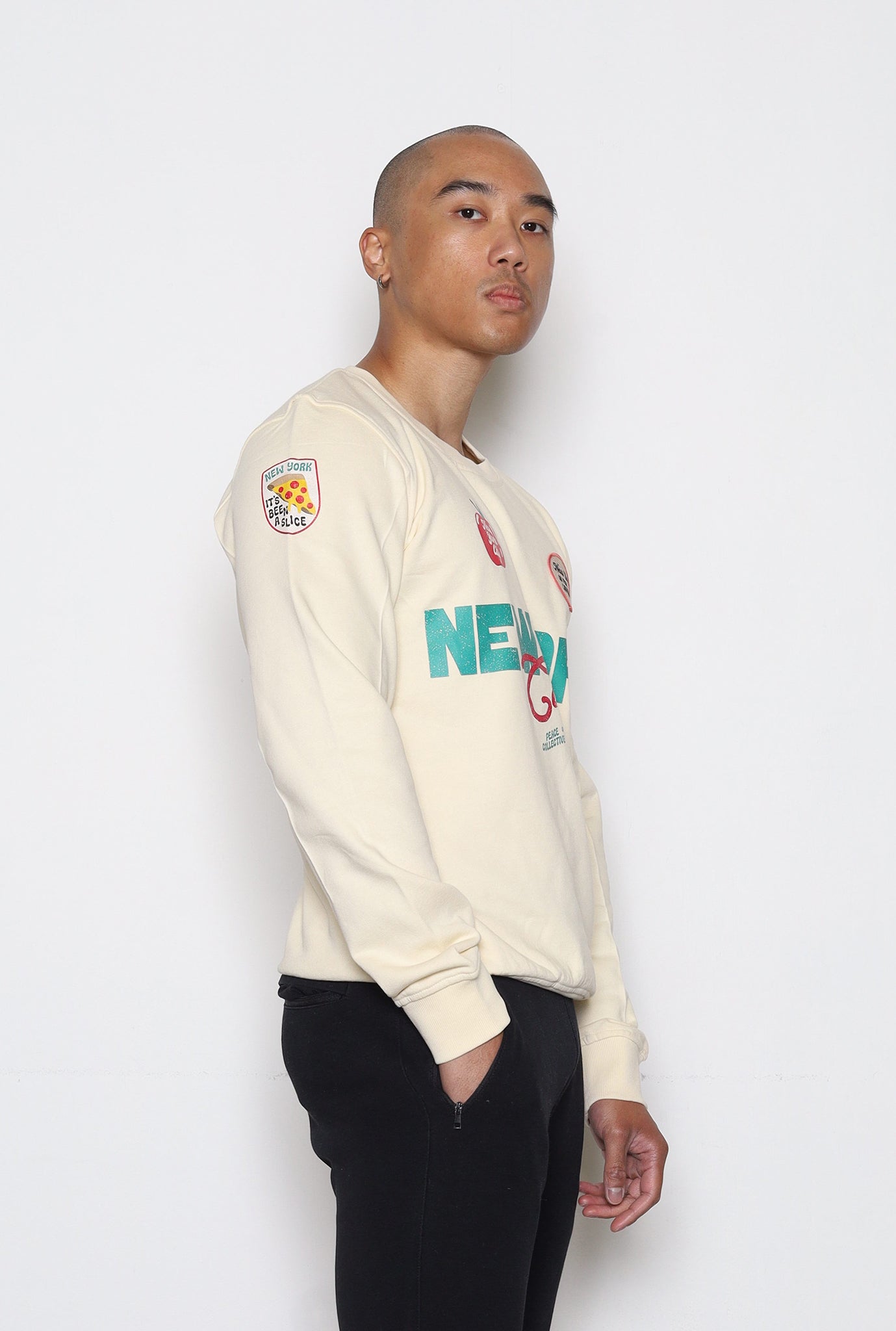 New York City Patch Crewneck - Ivory
