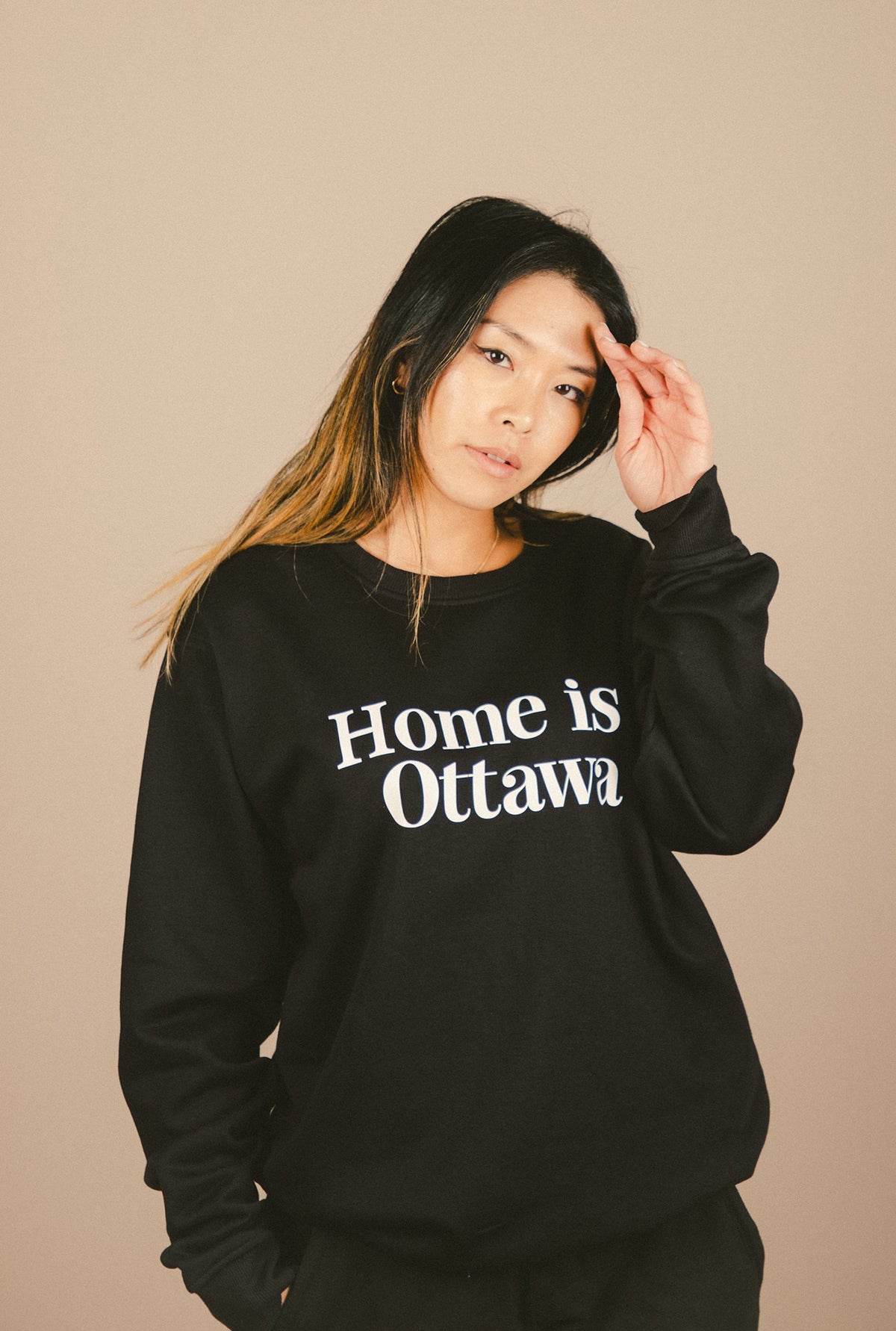 Home is Ottawa Crewneck - Black