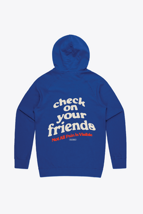 Check on your friends Hoodie - Royal