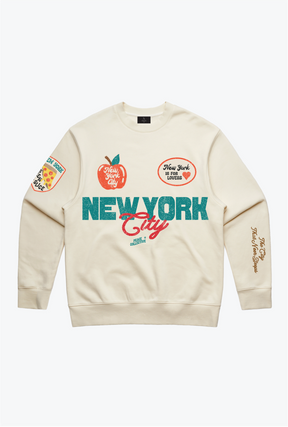 New York City Patch Crewneck - Ivory