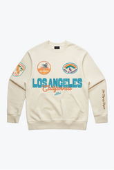 Los Angeles California Patch Crewneck - Ivory