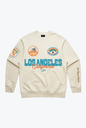 Los Angeles California Patch Crewneck - Ivory