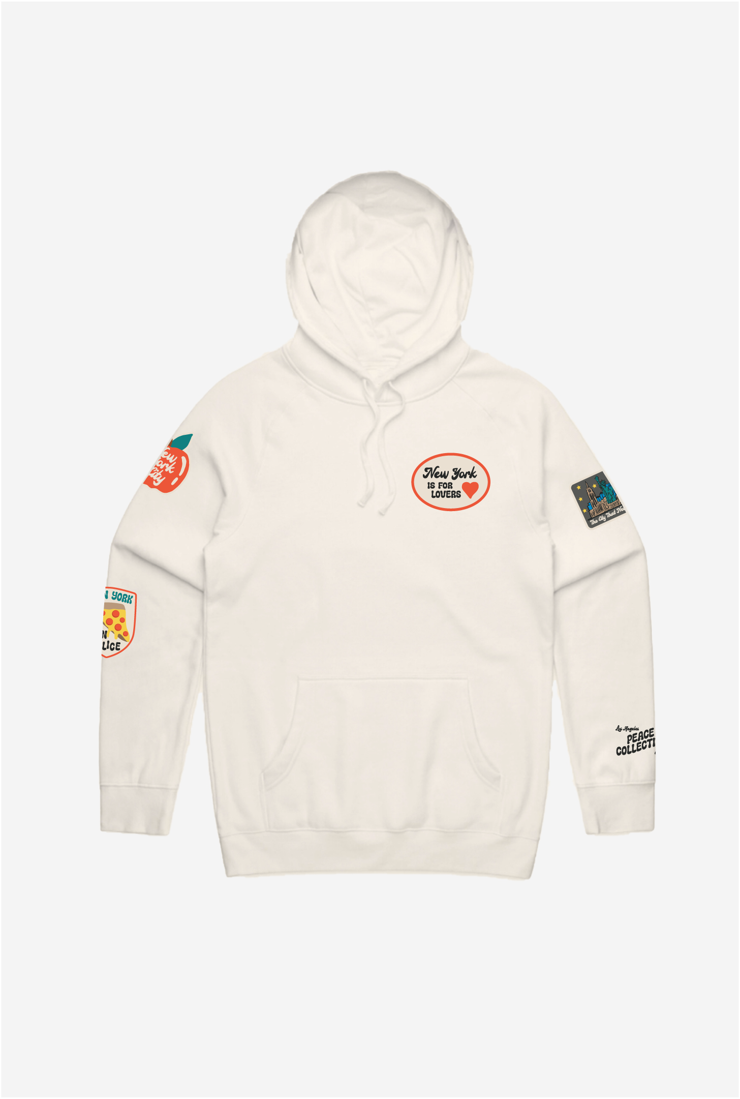 New York is for Lovers Patch Hoodie - Ivory