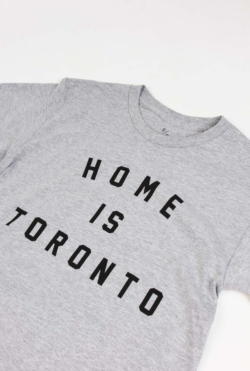T-shirt universitaire Home is Toronto - Gris