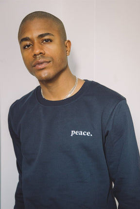 Peace Essentials Crewneck - Navy