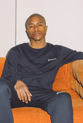 Peace Essentials Crewneck - Navy