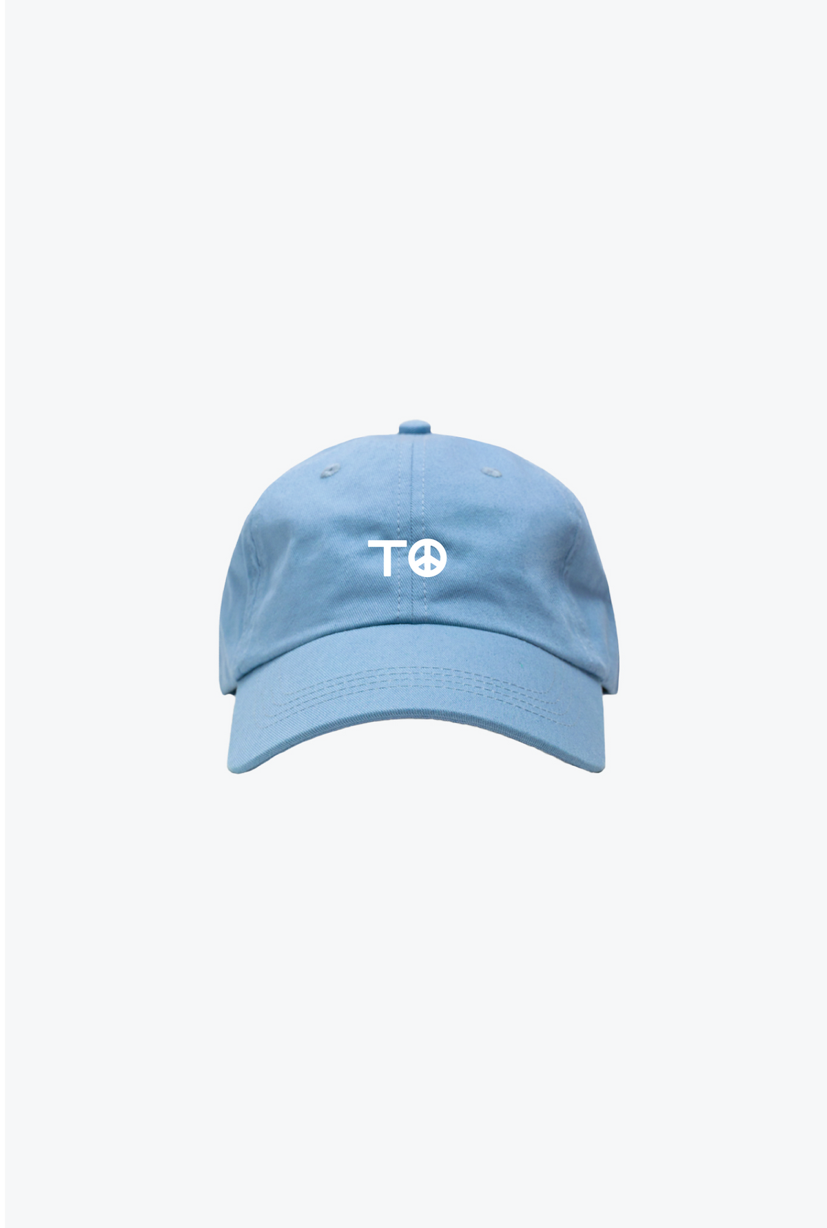 "TO" Peace Sign Dad Cap - Vista Blue