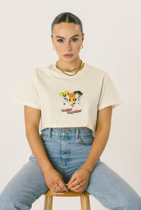 T-shirt court P/C x Powerpuff Girls Better Together - Naturel
