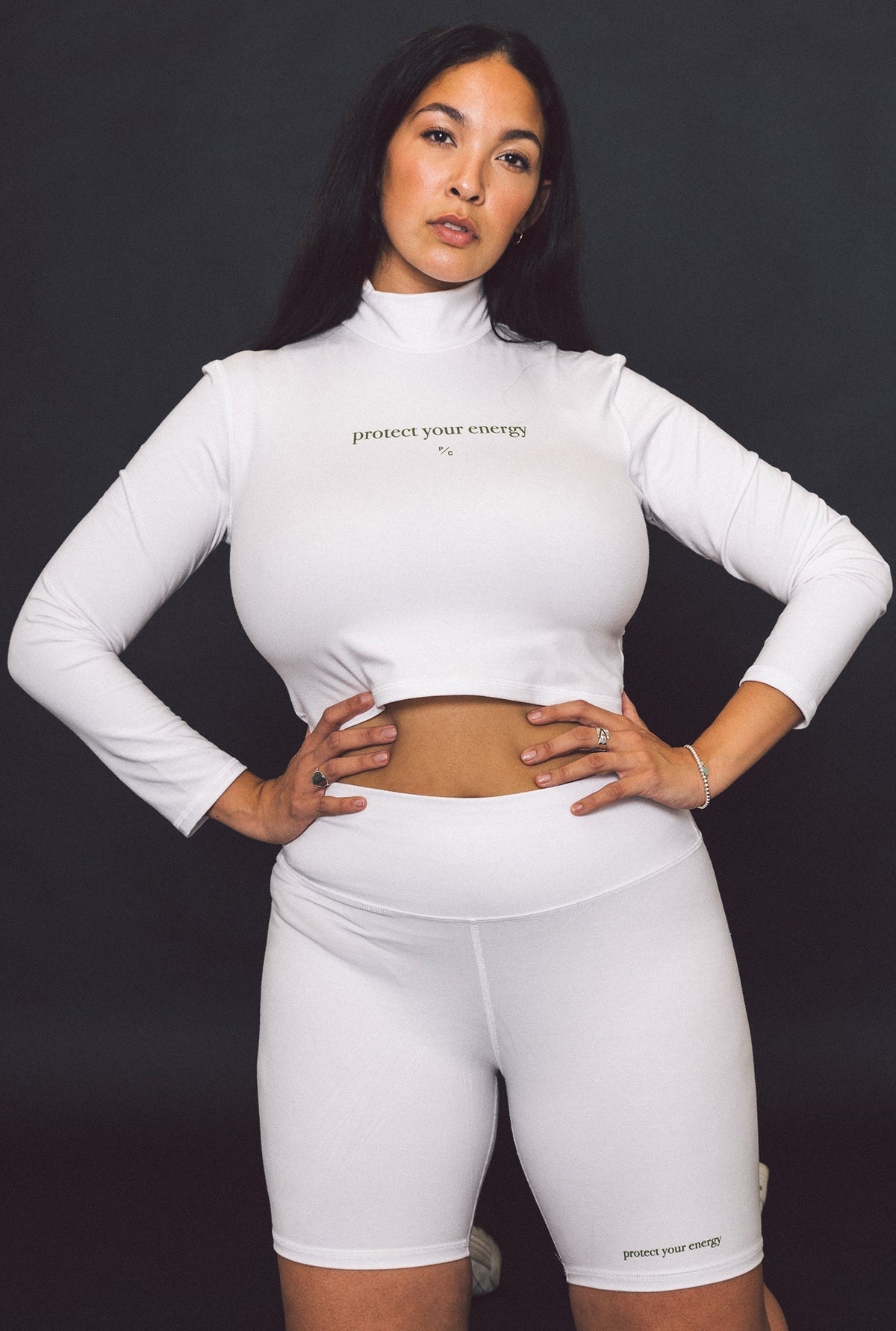 Protect Your Energy Movement™ Biker Shorts - White