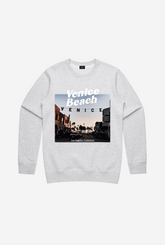 Venice Beach Post Card Crewneck - Grey