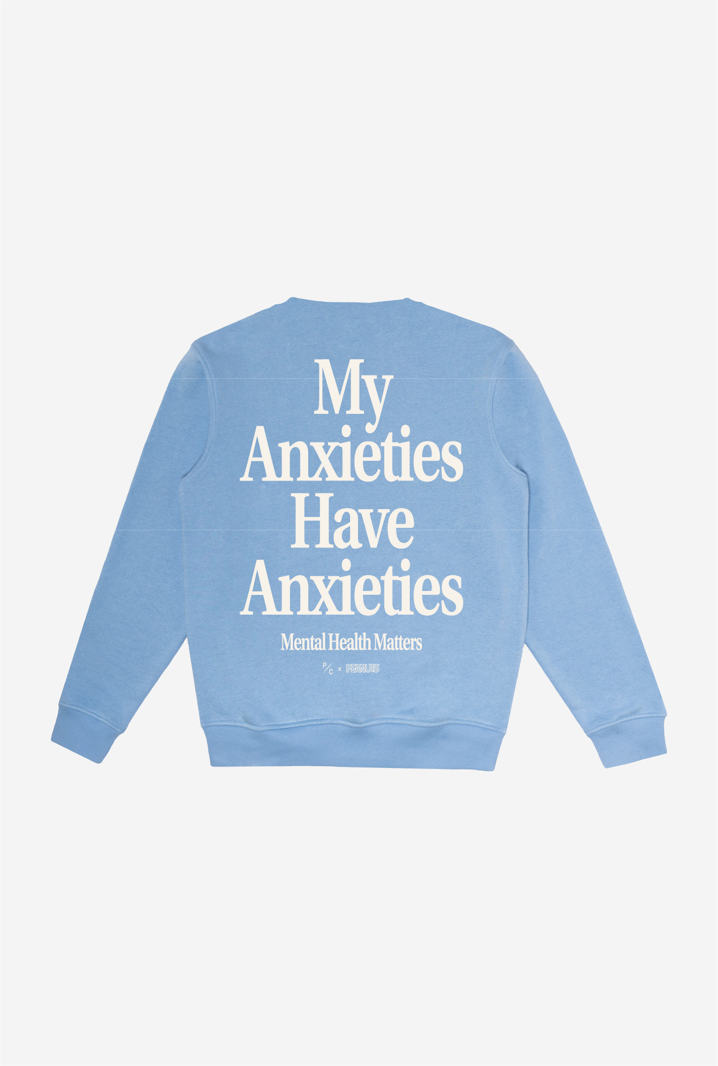 Peanuts My Anxieties have Anxieties Crewneck - Vista Blue