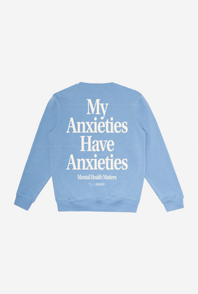 Peanuts My Anxieties have Anxieties Crewneck - Vista Blue