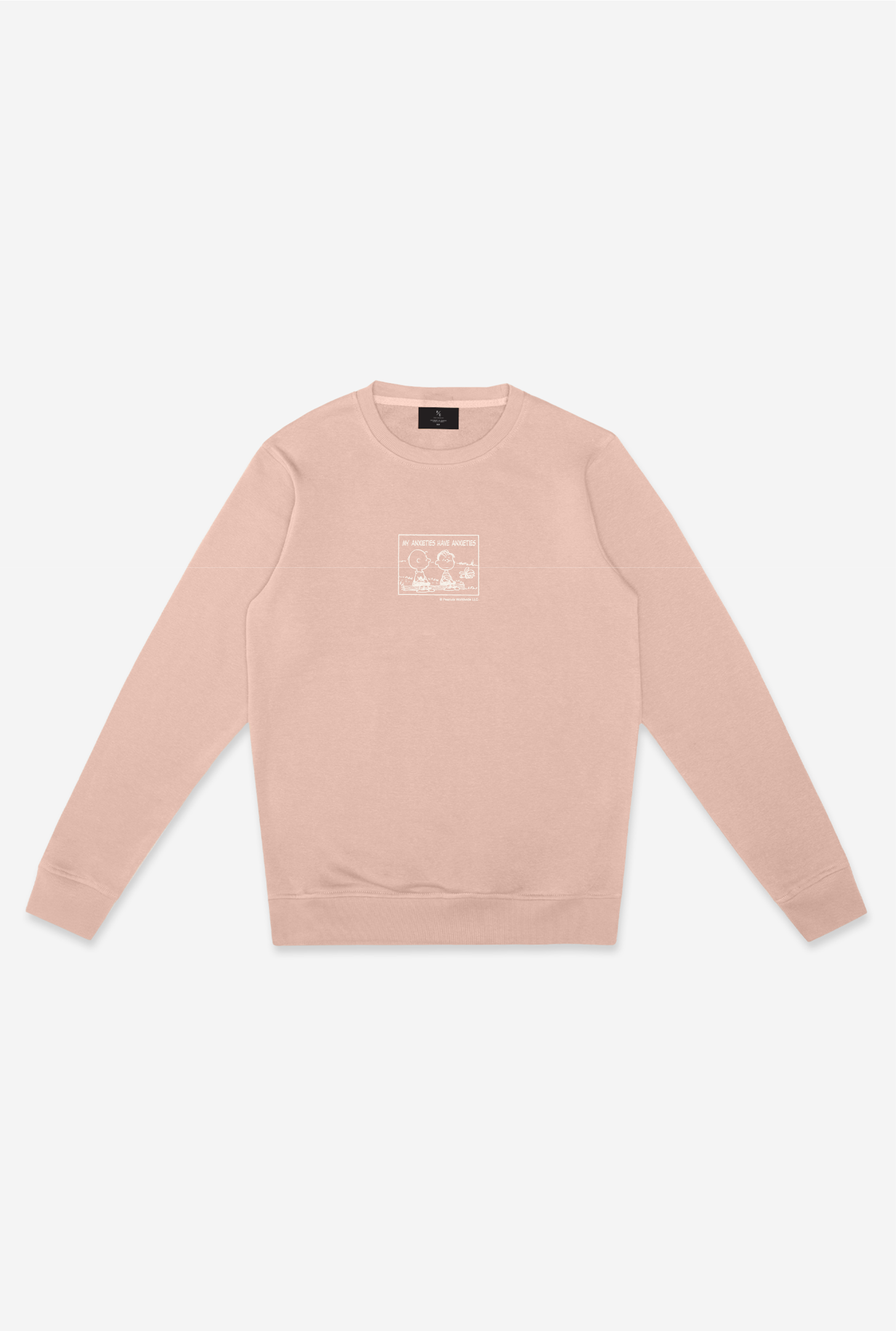Peanuts My Anxieties have Anxieties Crewneck - Dusty Rose