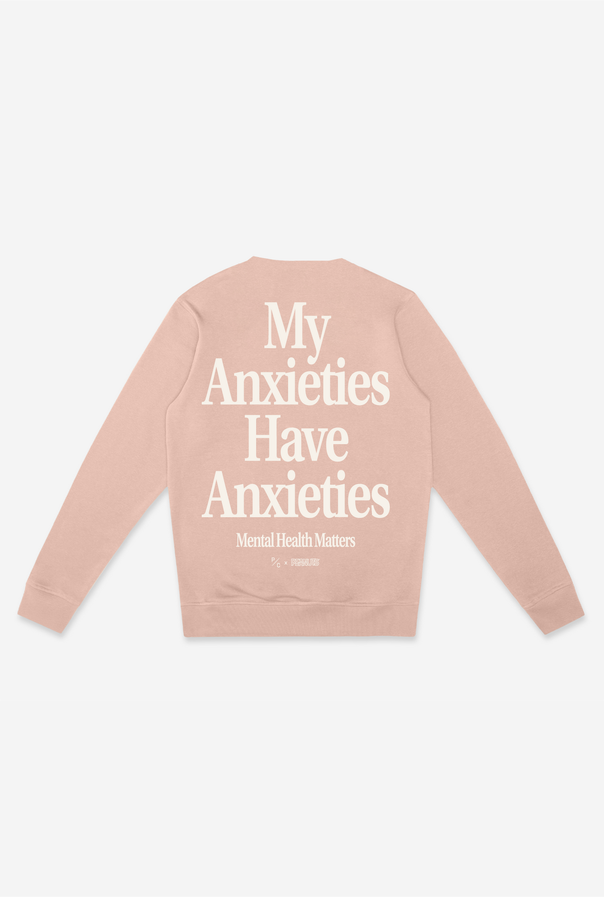 Peanuts My Anxieties have Anxieties Crewneck - Dusty Rose