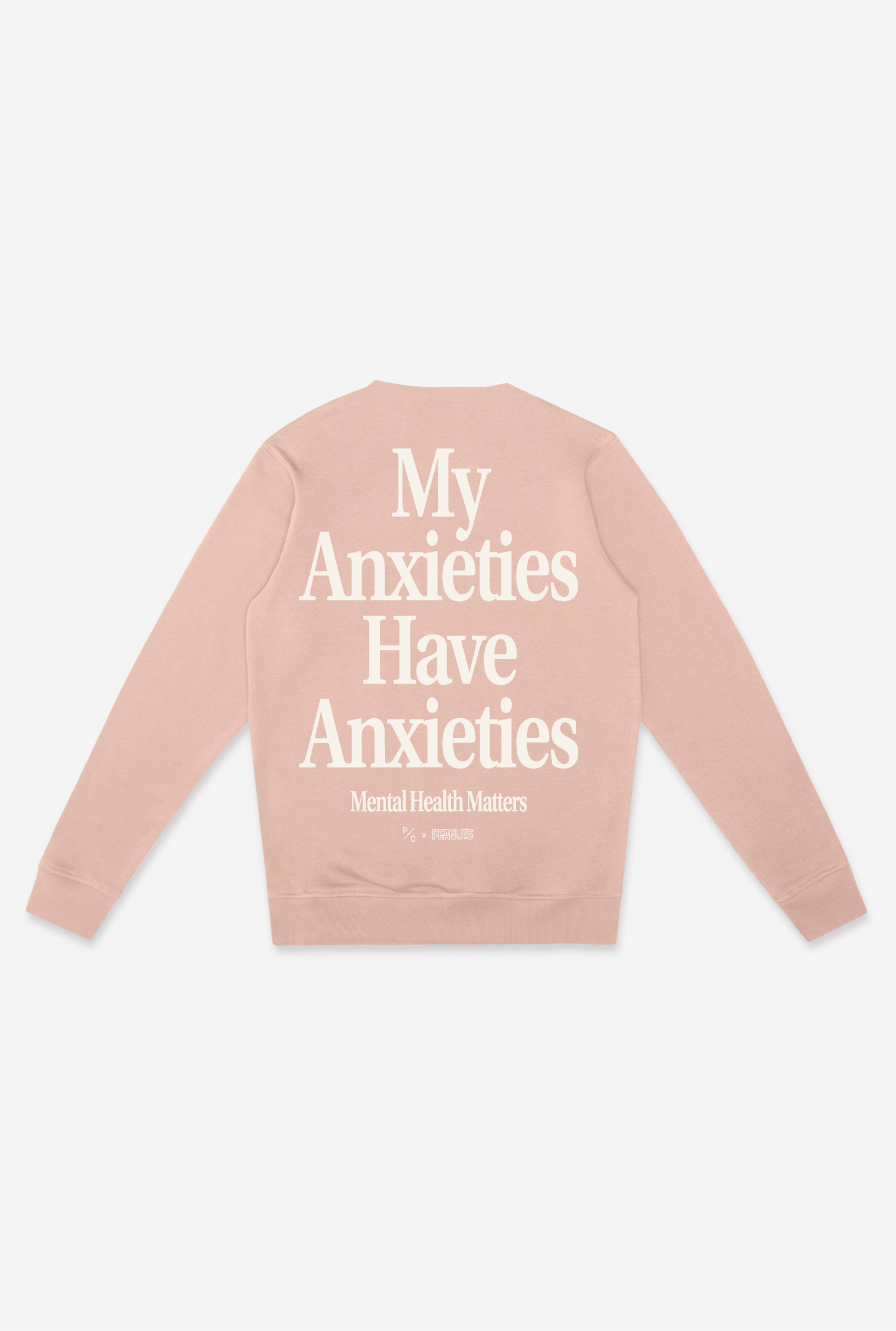 Peanuts My Anxieties have Anxieties Crewneck - Dusty Rose