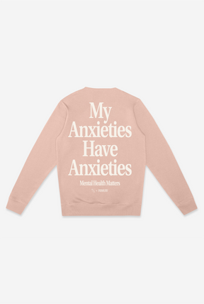 Peanuts My Anxieties have Anxieties Crewneck - Dusty Rose