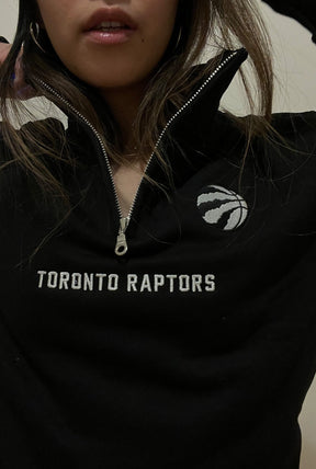 Toronto Raptors 1/4 Zip Sweater - Black