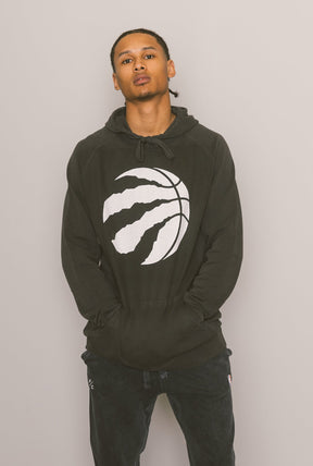 Sweat à capuche avec logo délavé Toronto Raptors - Noir