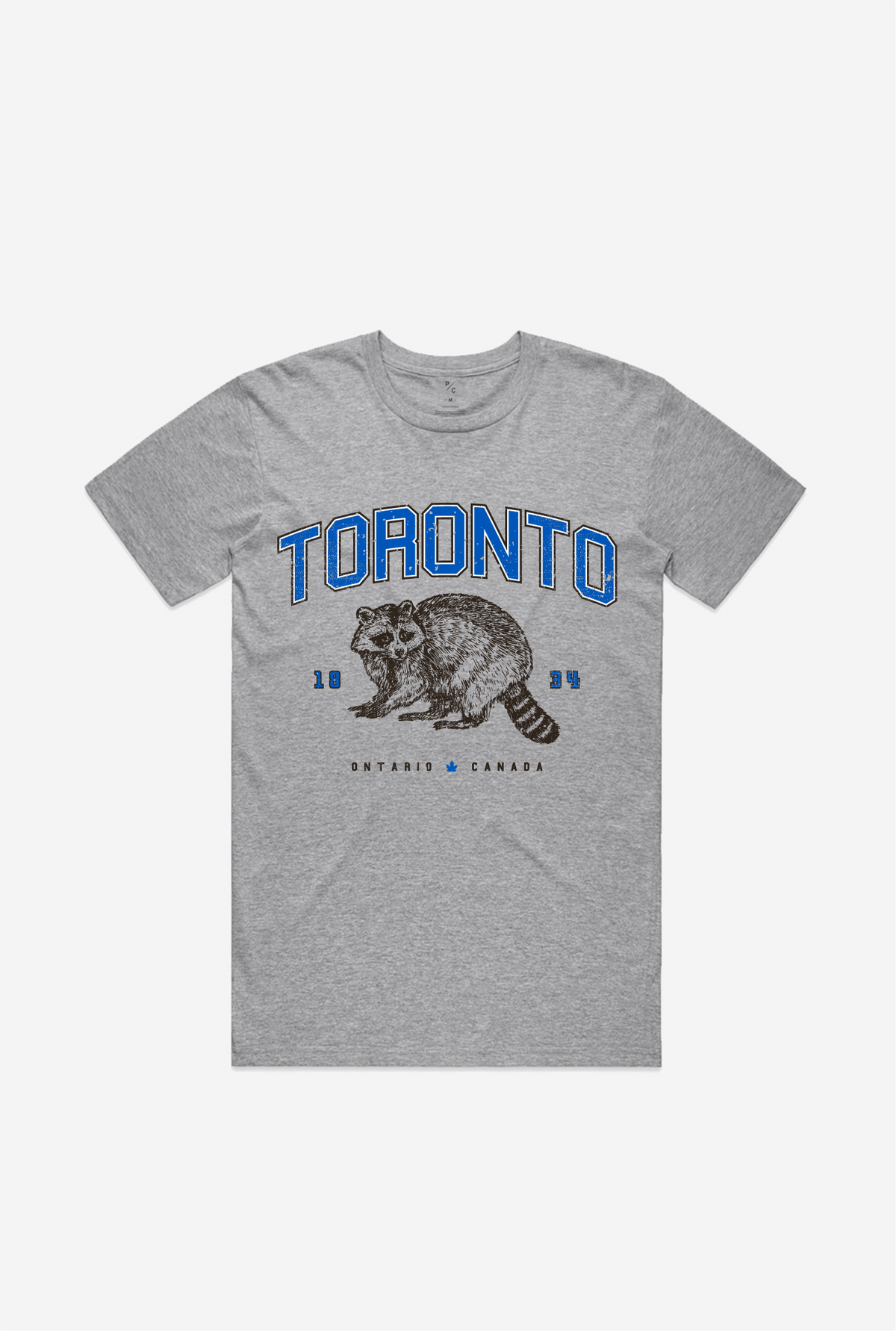 T-shirt raton laveur Toronto Vintage - Gris