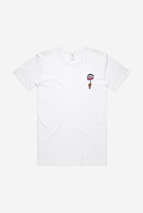 Toronto Raptors Spinning Ball Logo T-Shirt - White