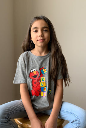 T-Shirt Enfant P/C x Sesame Street Building Blocks - Gris